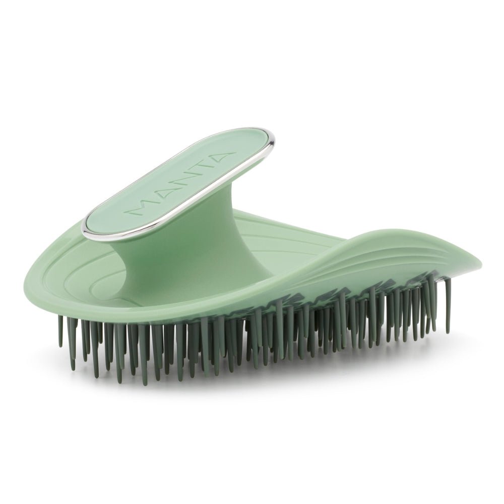 Manta Hair Brush Original Serene Green / White Gold — Manta Hair Brush