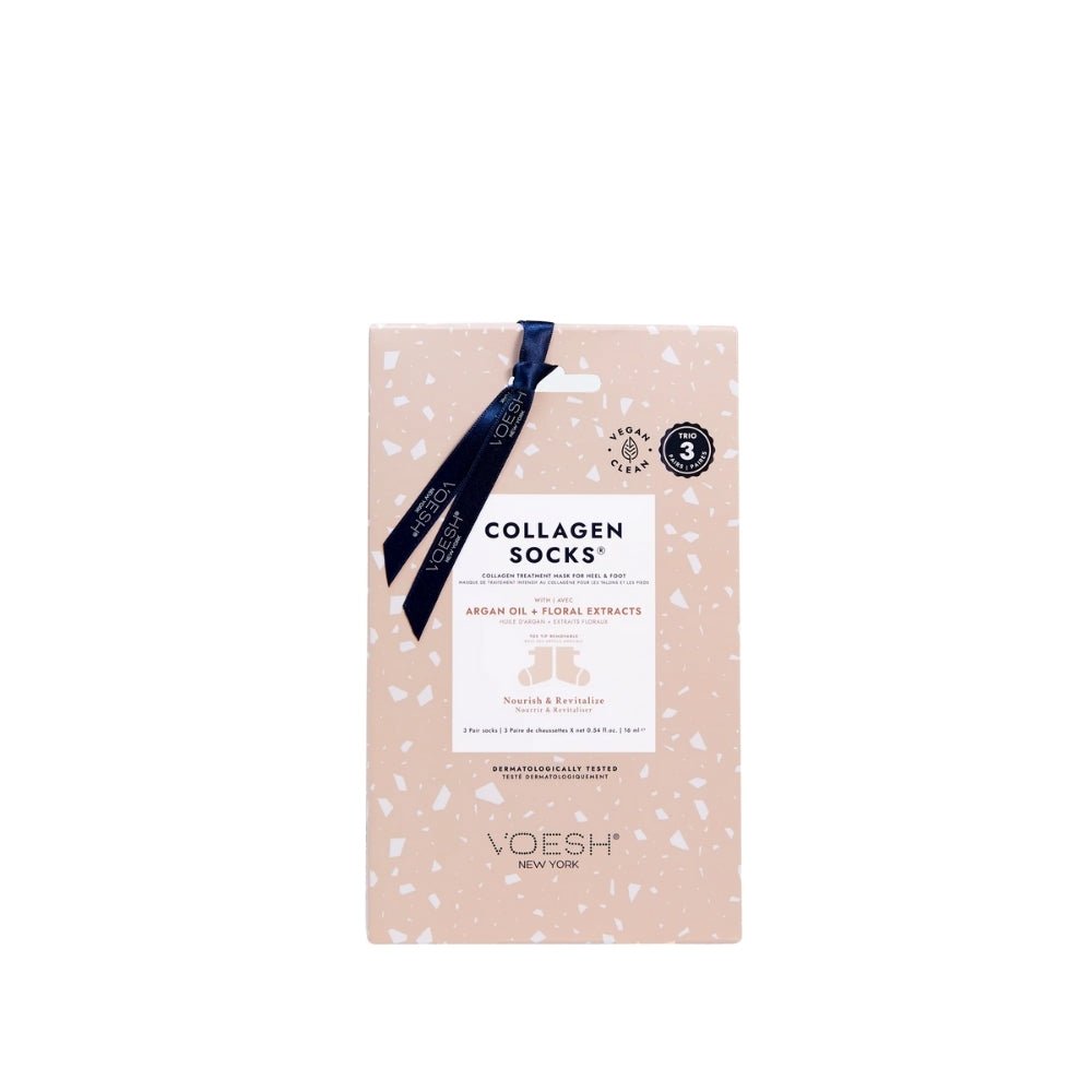 Voesh Collagen Socks Trio - Argan Oil & Floral Extract (3 Pairs) — Voesh
