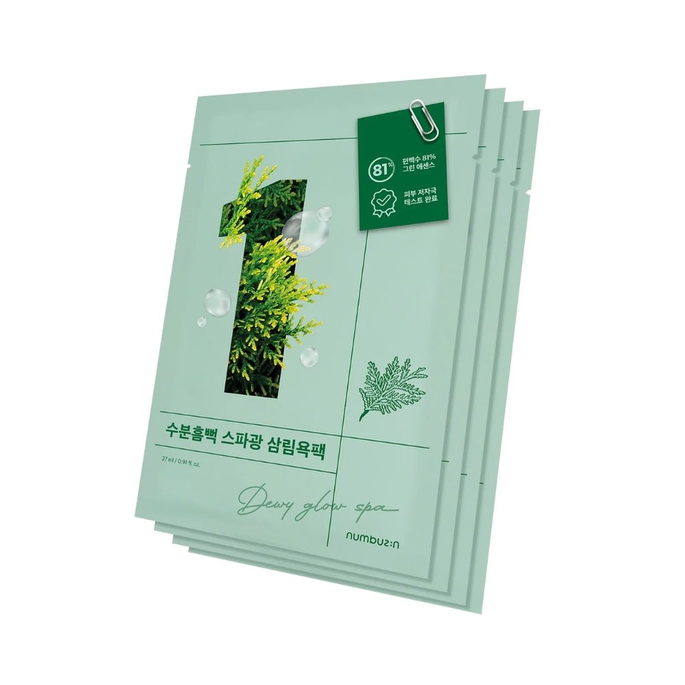 Numbuzin No.1 Dewy Glow Spa Sheet Mask - Pack of 4 — Numbuzin