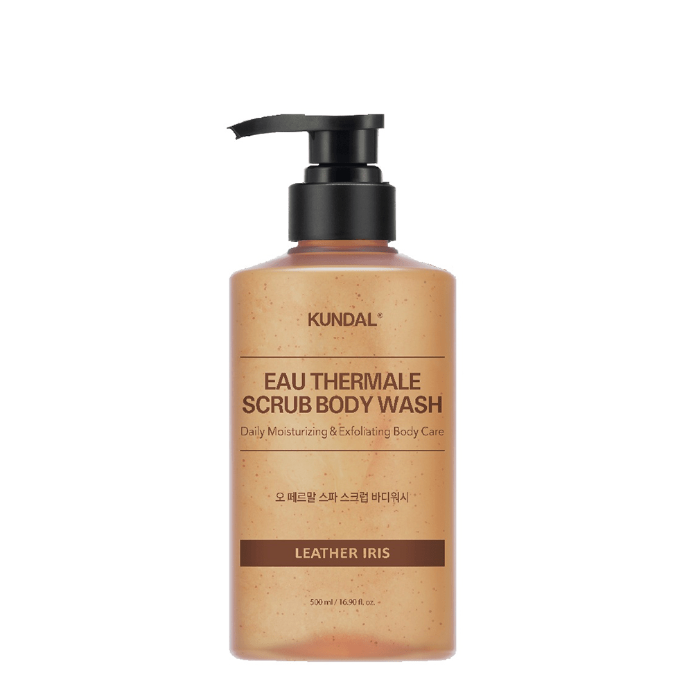 Kundal Eau Thermale Scrub Body Wash Leather Iris 500 ml — Kundal