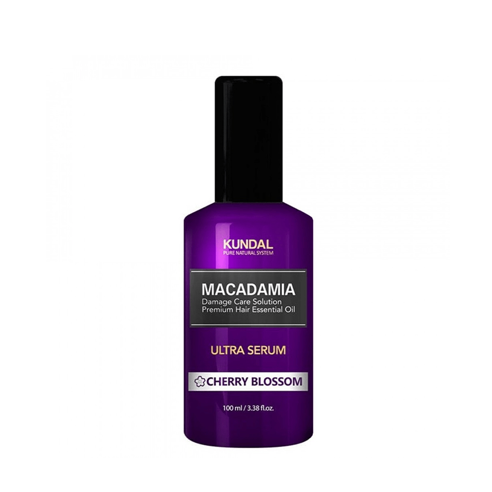 Kundal Macadamia Damage Care Solution Premium Hair Essential Oil Ultra Serum Cherry Blossom 100 ml — Kundal