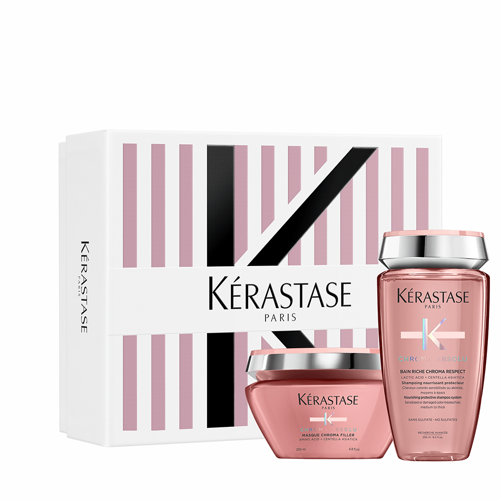 Kerastase Chroma Absolu  Fortifying Duo to neutralize Brassy Highlighted Hair — Kérastase
