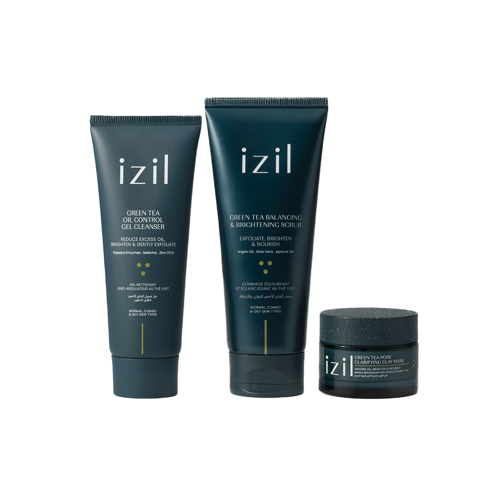 Izil Beauty Green Tea Brightening & Clarifying Trio — Izil Beauty