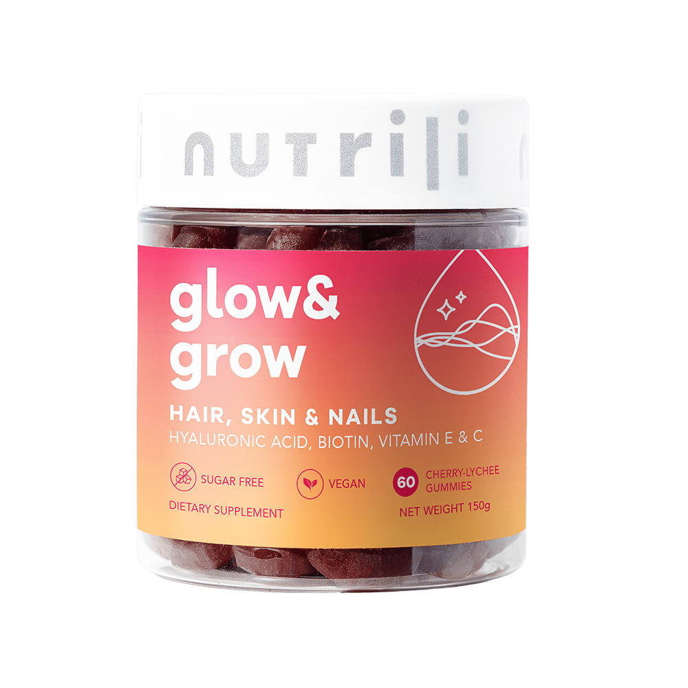 Nutrili Glow & Grow 60 Sugar Free Gummies  Hair Skin Nails — Nutrili