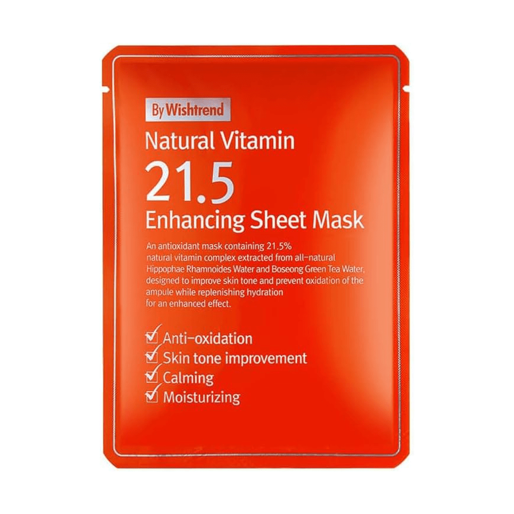 By Wishtrend Natural Vitamin 21.5% Enhancing Sheet Mask 23ml — By Wishtrend