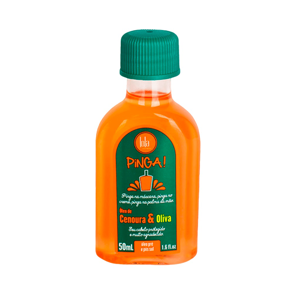 Lola from Rio Pinga Hair Oil For Frizz, Split Ends, Shine, and Thermal Protection - Carrot & Olive 50ml — Lola From Rio