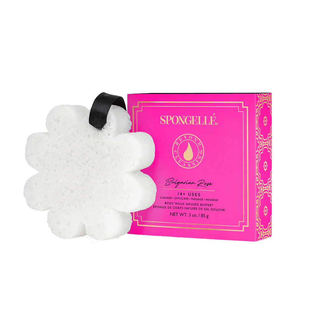 Spongelle Daisy Collection Bulgarian Rose Body Wash Infused Buffer 85 g (14+Uses) — Spongelle