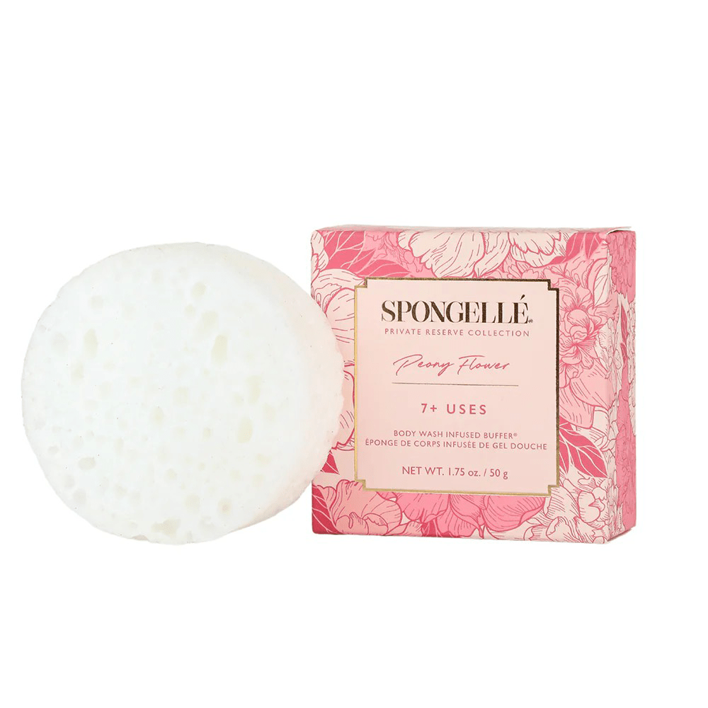 Spongelle Private Reserve Buffer Peony Flower Body Wash Infused Spongette 50 g (7+Uses) — Spongelle