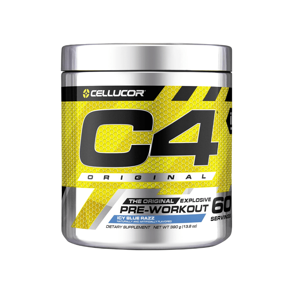 C4 Original Pre Workout Powder Icy Blue Razz Flavor – 50 Servings — C4