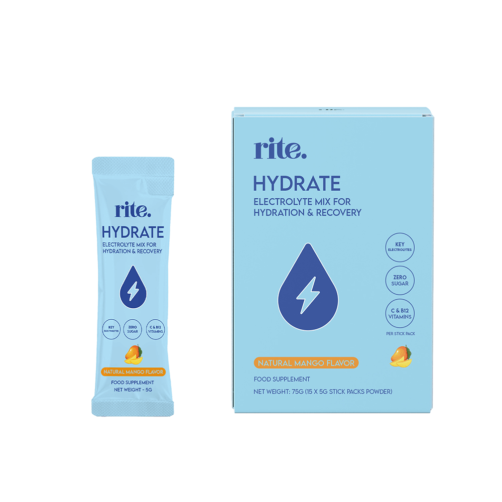 Rite Hydrate Electrolytes Mango - 15 sticks — Rite