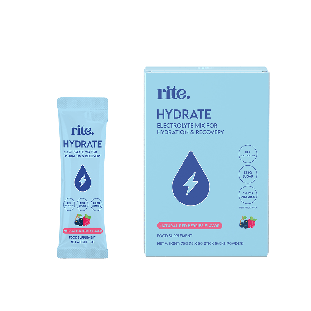 Rite Hydrate Electrolytes Red Berries - 15 sticks — Rite