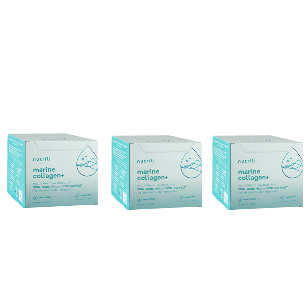 Nutrili Marine Collagen+ 24 Servings Unflavored 3 Pack Set — Nutrili