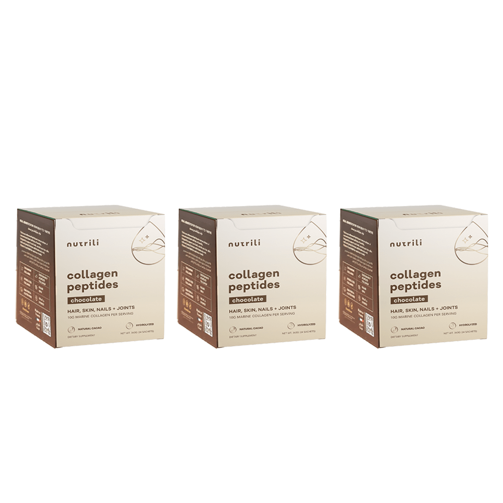 Nutrili Marine Collagen Peptides 15 servings Chocolate 3 Pack Set — Nutrili