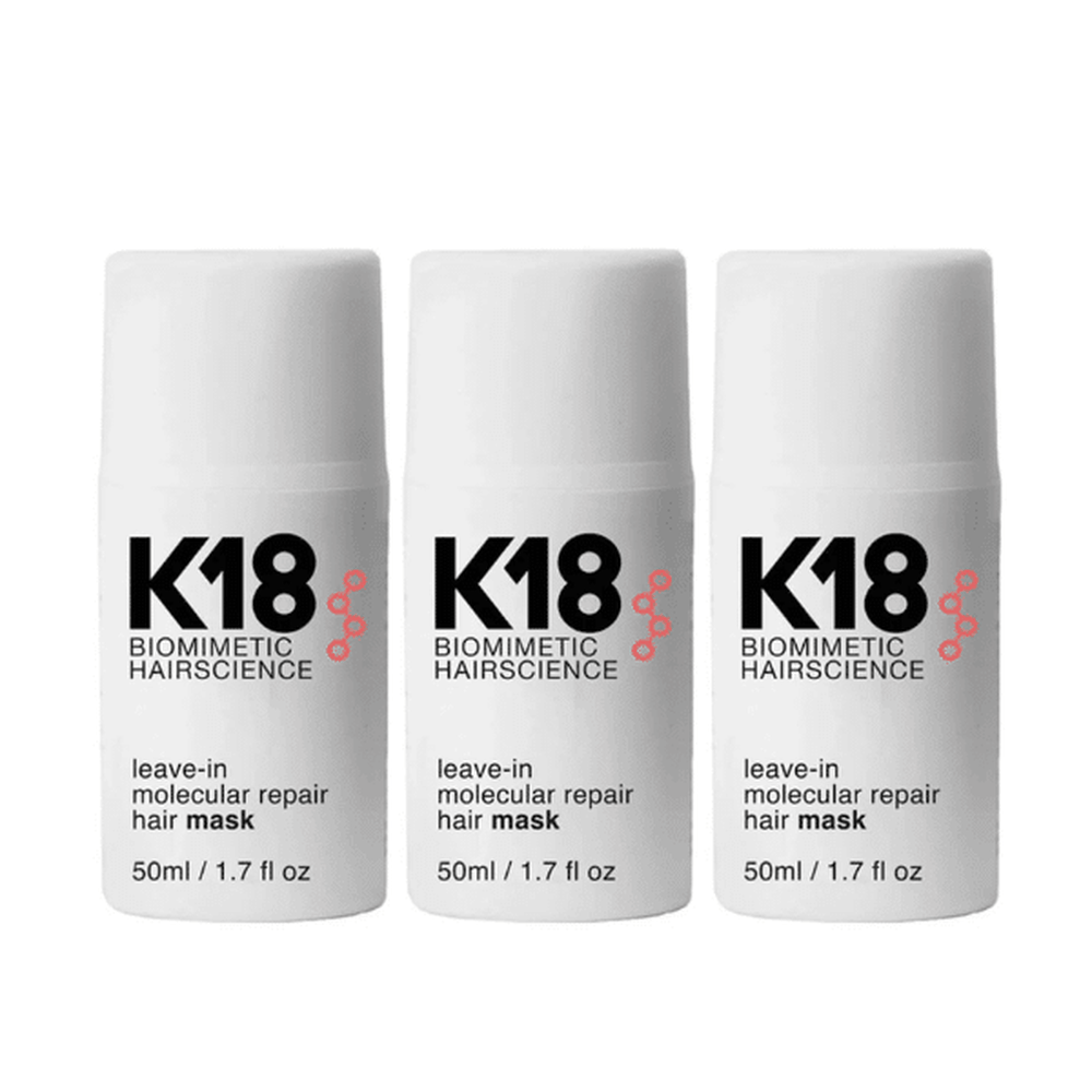 K18 Leave In Molecular Repair Hair Mask 50ml 3 Pack Set — K18