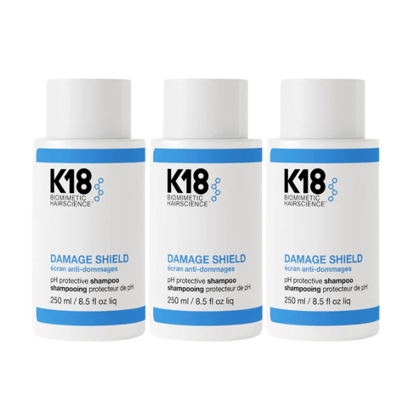 K18 Damage Shield Protective Shampoo 250ml 3 Pack Set — K18