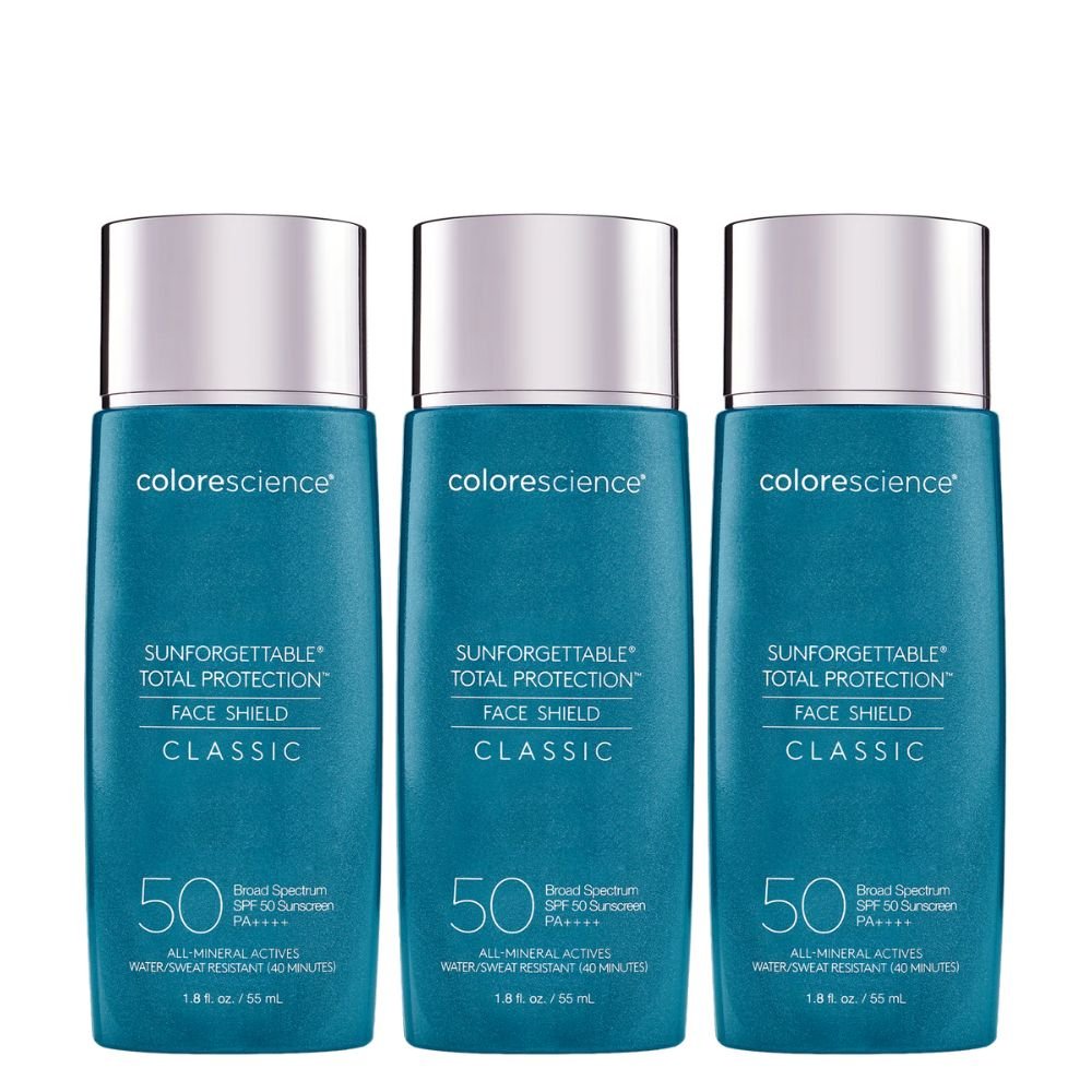 Colorescience Sunforgettable Total Protection Face Shield Classic SPF 50 55ml 3 Pack Set — Colorescience