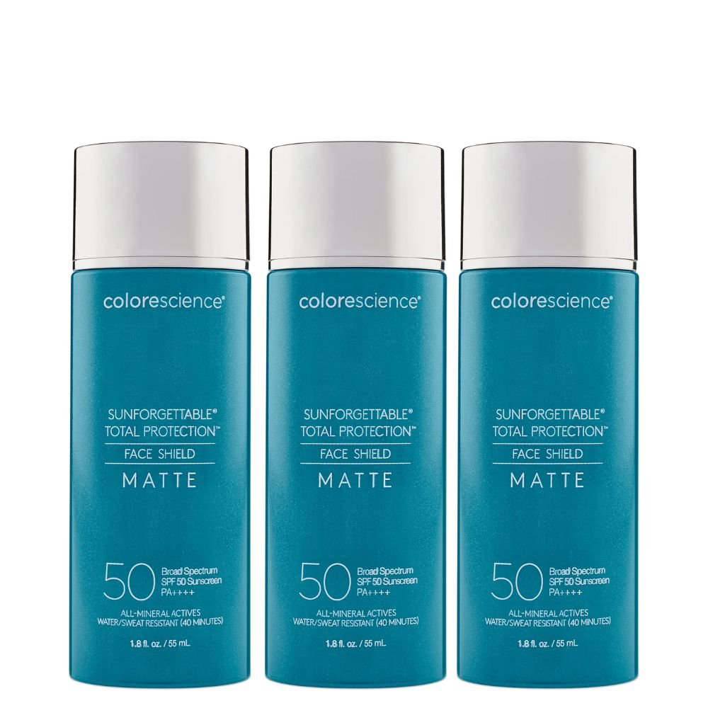 Colorescience Sunforgettable Total Protection Face Shield Matte SPF 50 55ml 3 Pack Set — Colorescience