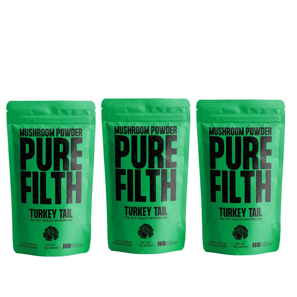 Pure Filth Turkey Tail Mushroom Extract Powder 100g 3 Pack Set — Pure Filth