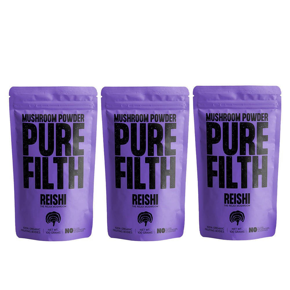 Pure Filth Reishi Mushroom Extract Powder 100g 3 Pack Set — Pure Filth