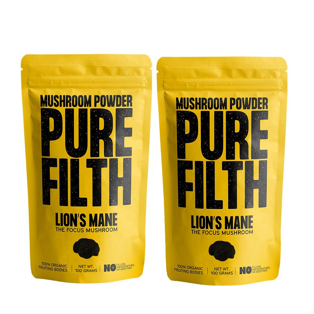 Pure Filth Lion's Mane Mushroom Extract Powder 100g 2 Pack Set — Pure Filth