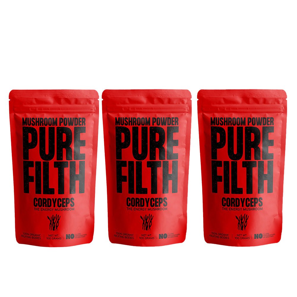 Pure Filth Cordyceps Mushroom Extract Powder 100g 3 Pack Set — Pure Filth